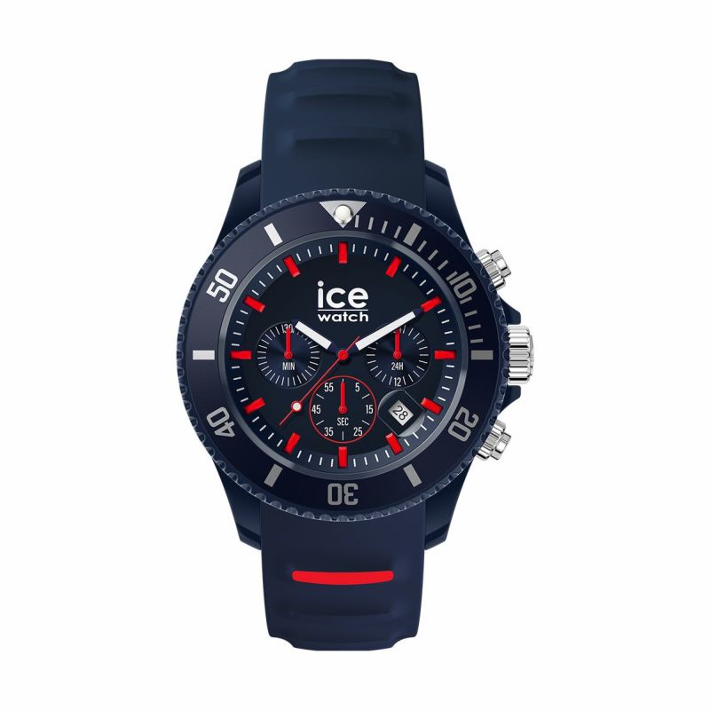 ◆ICE-WATCH◆アイスウォッチ ICE chrono ダークブルー ICE chrono - ダークブルー - ミディアム | アイスウォッチ公式