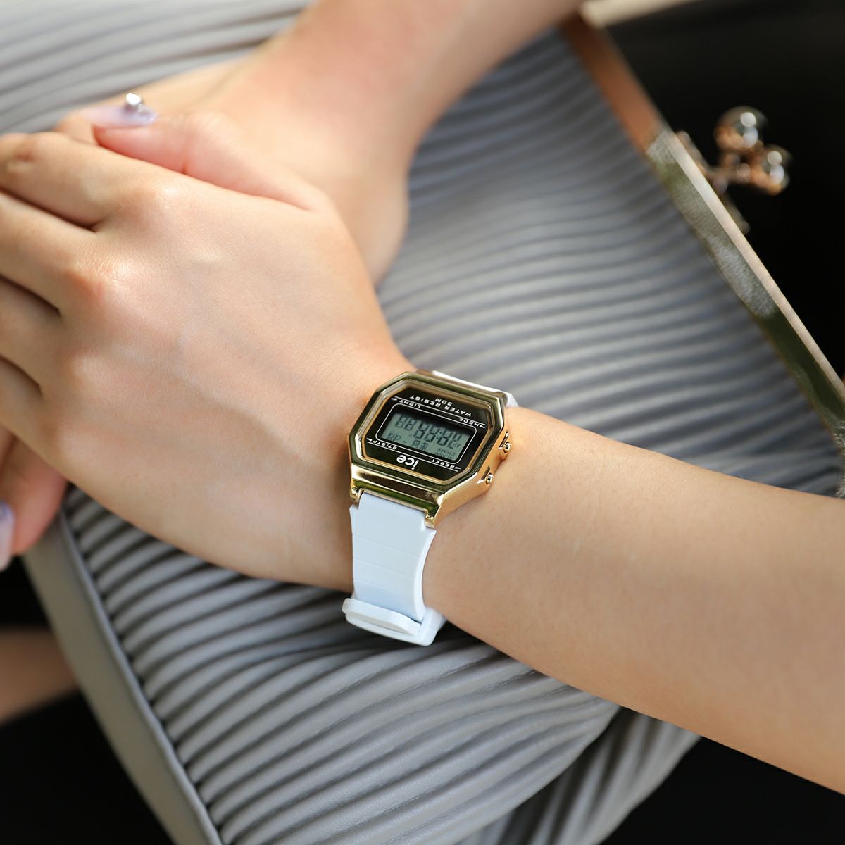 ICE digit retro metal - メタルゴールドミラー - スモール | アイス