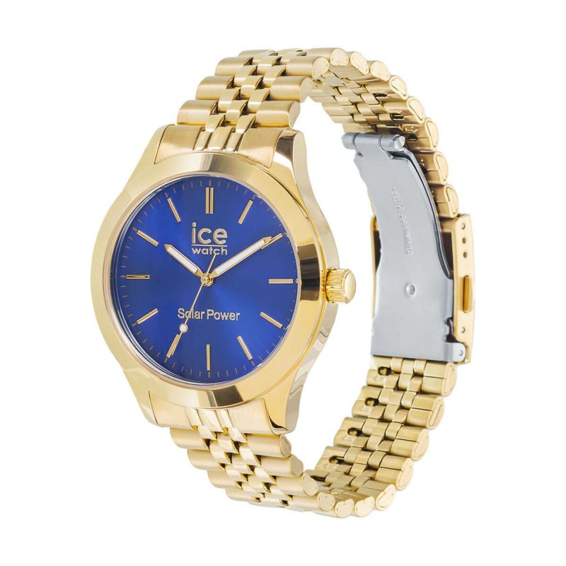 ICEwatch 美品 ICE steel - ゴールドブルー - ミディアム | アイスウォッチ公式