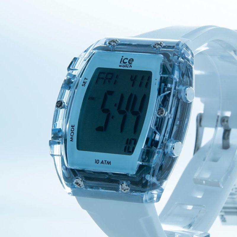 ice watch lCE BOLIDAY クリアブルー ICE digit boliday - ホワイト - クリアブルー - シルバー