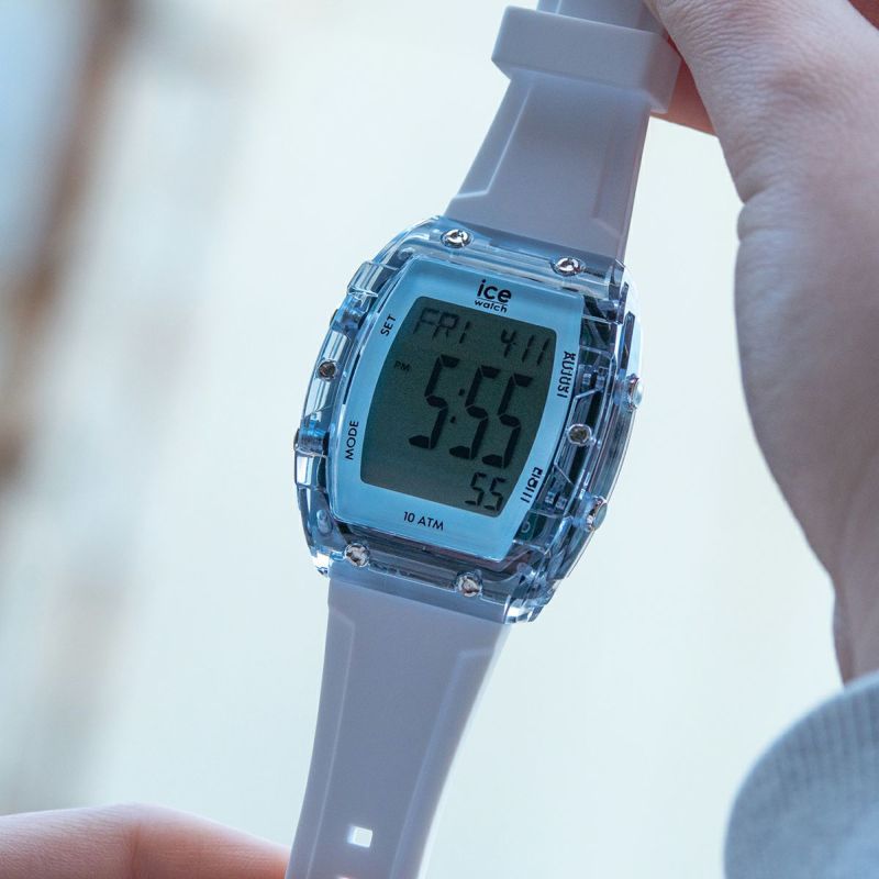 ice watch lCE BOLIDAY クリアブルー ICE digit boliday - ホワイト - クリアブルー - シルバー