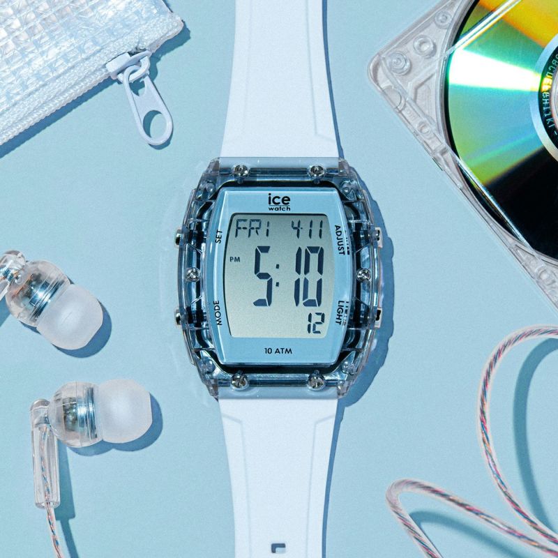 ice watch lCE BOLIDAY クリアブルー ICE digit boliday - ホワイト - クリアブルー - シルバー